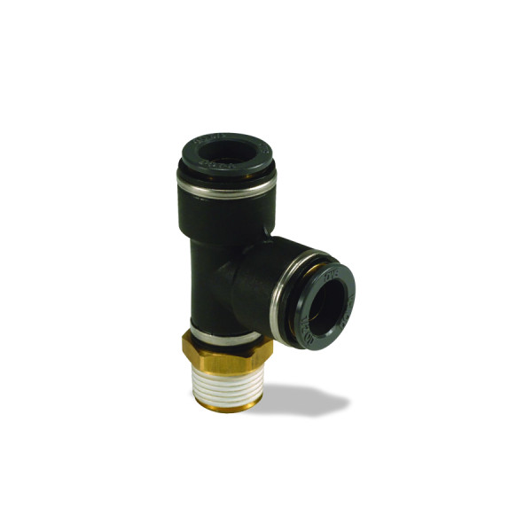Image of PUSHLOCK MALE RUN TEE 1/4 X 1/4X 1/8 from Velvac Inc. Part number: 016400