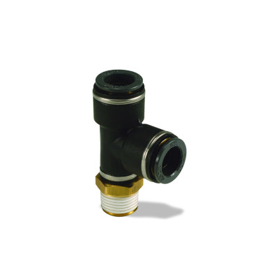 Image of PUSHLOCK MALE TEE RUN 1/4X1/4X1/4 from Velvac Inc. Part number: 016401