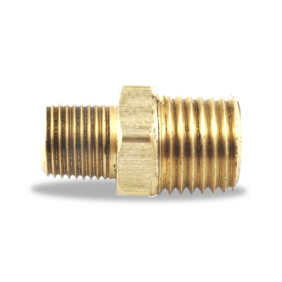 Image of REDUCER HEX NPRPLE 1/4 X 1/8 BRASS from Velvac Inc. Part number: 018013