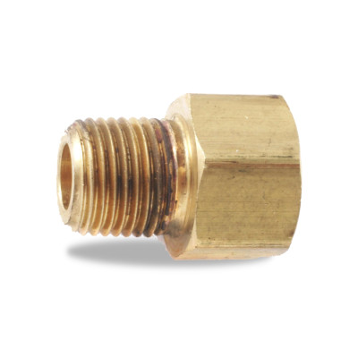 Image of ADAPTER, BRASS, 1/4 TO 1/4 NPTF from Velvac Inc. Part number: 018035