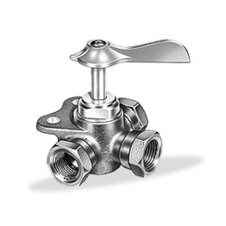 Image of 3-WAY FUEL COCK VALVE 3/8 FPT from Velvac Inc. Part number: 060004