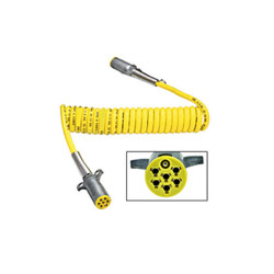 Image of 7-WAY ISO COILED CABLE 12" LEAD 12' from Velvac Inc. Part number: 590251